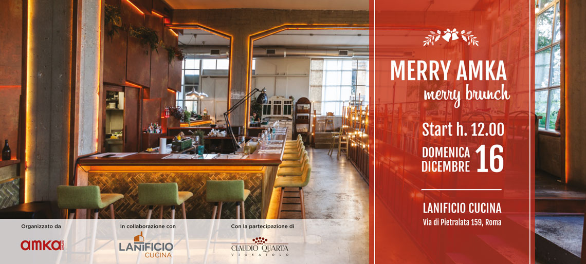 Domenica 16 dicembre torna il “Merry AMKA, Merry Brunch”