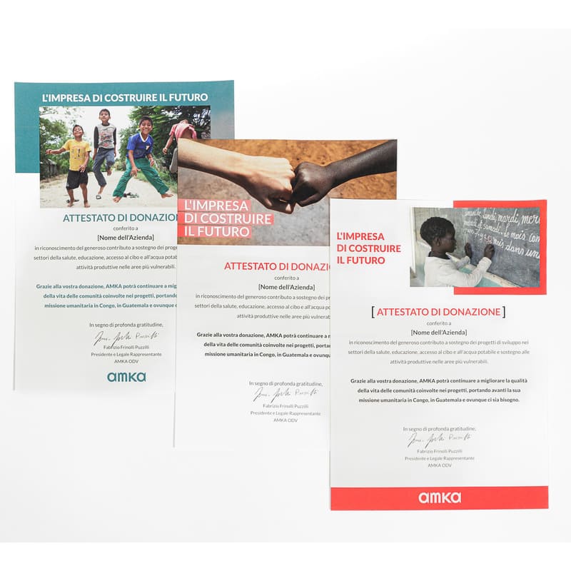 attestato di donazione aziende