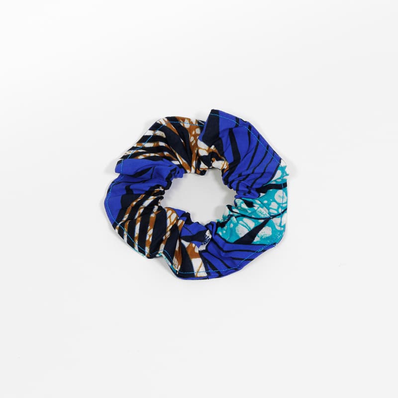 scrunchie per capelli fantasia afro mare